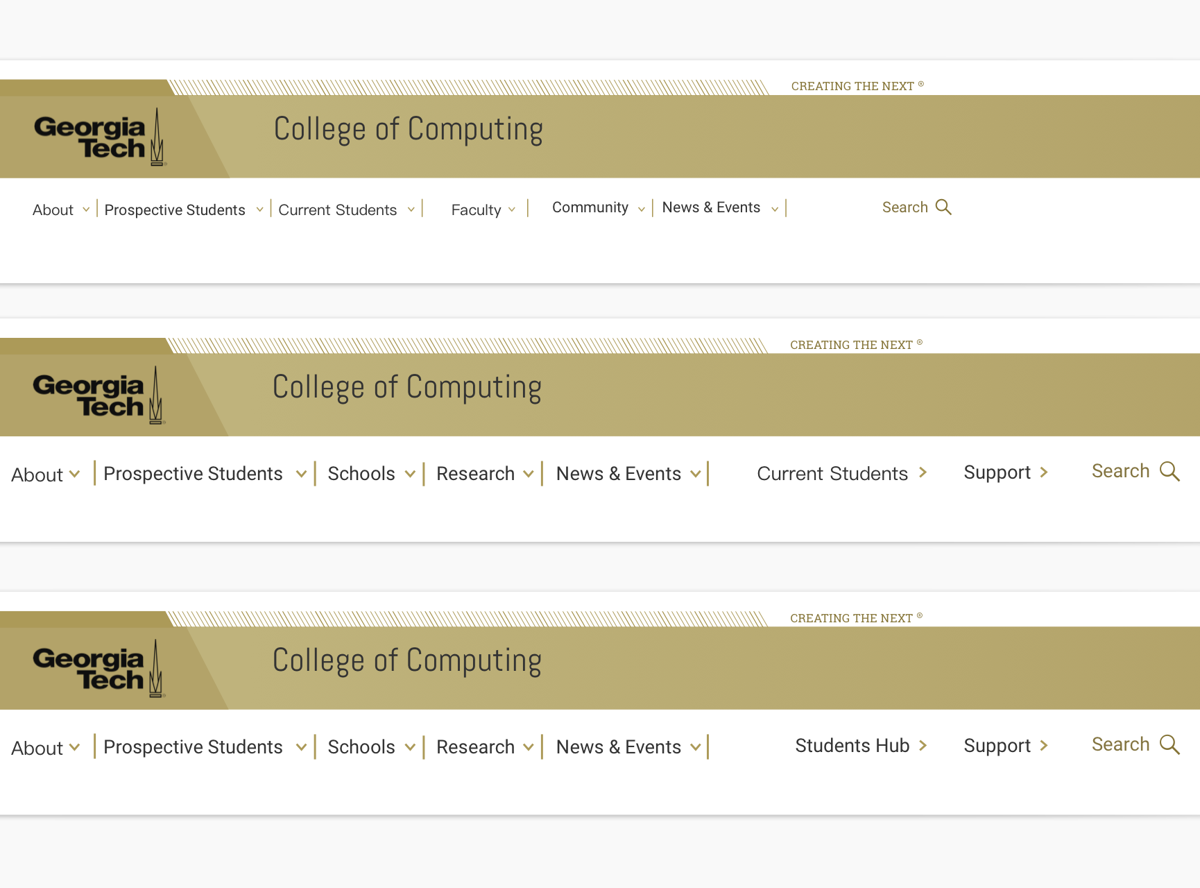 Georgia Tech navigation iterations