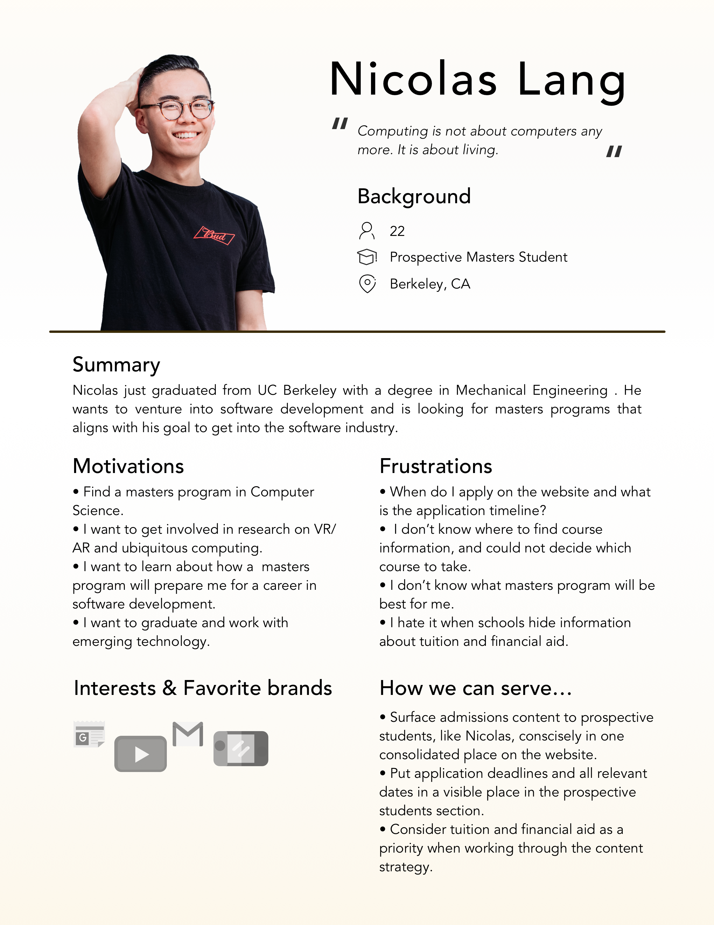 Nicolas Lang persona profile