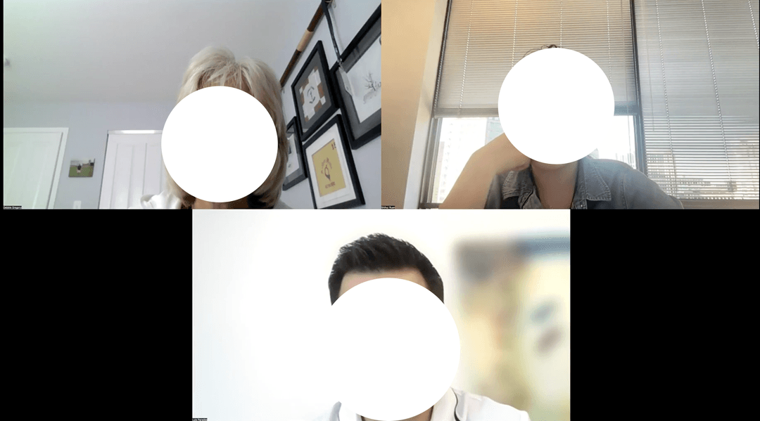 Remote user interview conducted via video call